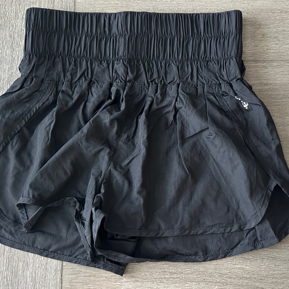 Free People Movement Black High Wasted Shorts size medium.